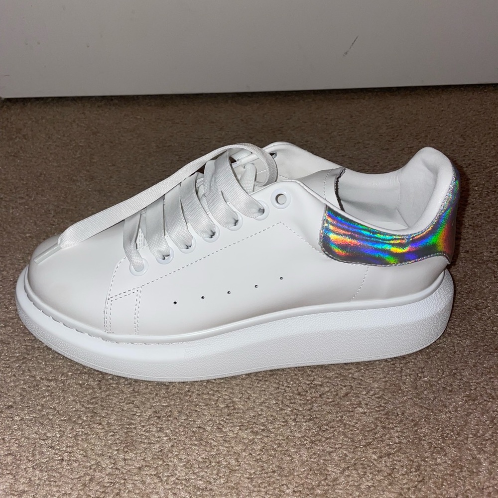 Alexander McQueen shoes size 10 never worn, comes with box and 2nd set of laces